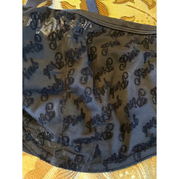 PINK VICTORIAS SECRET bra size Large DD BLACK - Picture 2 of 5